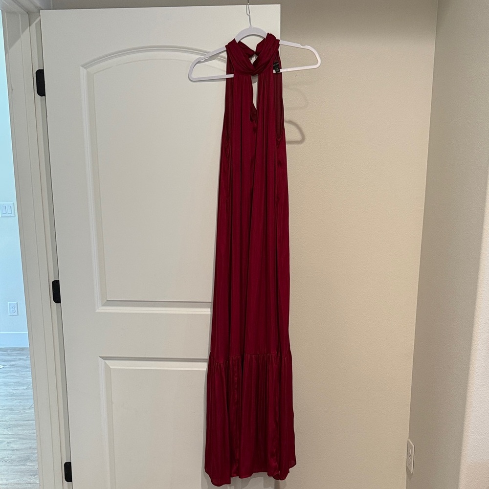 Banana Republic Vibrant Red Halter Dress